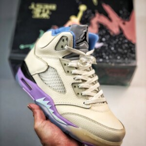 DJ Khaled x Air Jordan 5 Sail Washed Yellow-Violet Star DV4982-175 For Sale