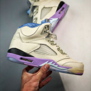 DJ Khaled x Air Jordan 5 Sail Washed Yellow-Violet Star DV4982-175 For Sale