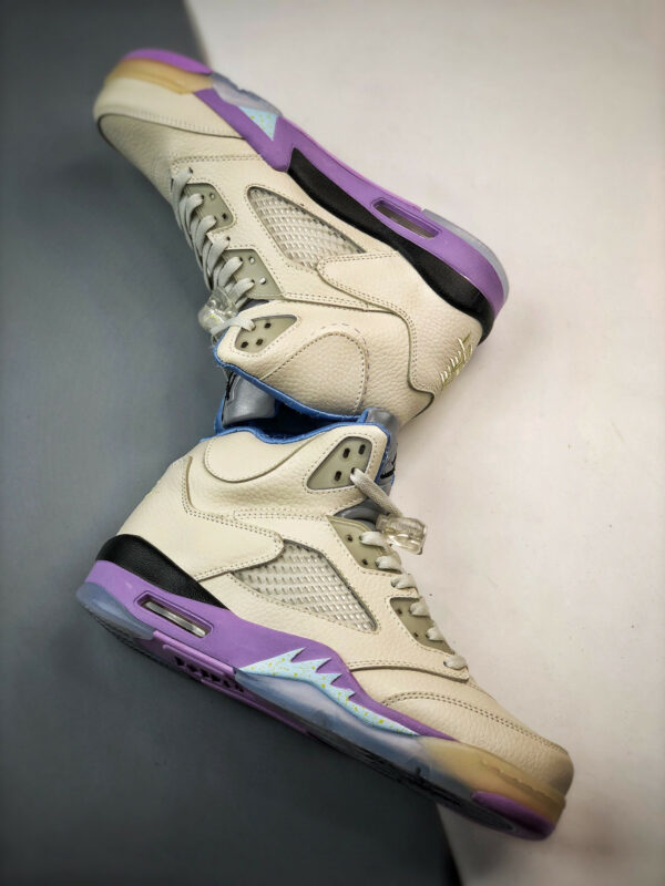 DJ Khaled x Air Jordan 5 Sail Washed Yellow-Violet Star DV4982-175 For Sale