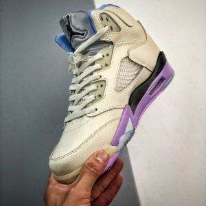 DJ Khaled x Air Jordan 5 Sail Washed Yellow-Violet Star DV4982-175 For Sale