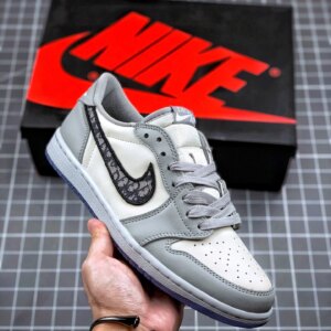 Dior x Air Jordan 1 Low Wolf Grey Sail-Photon Dust-White For Sale