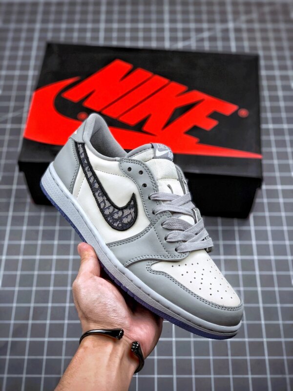 Dior x Air Jordan 1 Low Wolf Grey Sail-Photon Dust-White For Sale