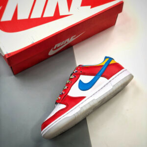 LeBron James X Nike Dunk Low Fruity Pebbles White Red-Blue DH8009-600 For Sale