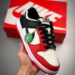 NBA x Nike Dunk Low EMB Chicago Sail Black-Chile Red For Sale