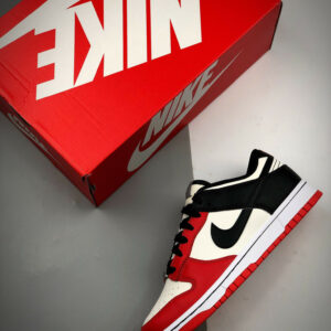 NBA x Nike Dunk Low EMB Chicago Sail Black-Chile Red For Sale