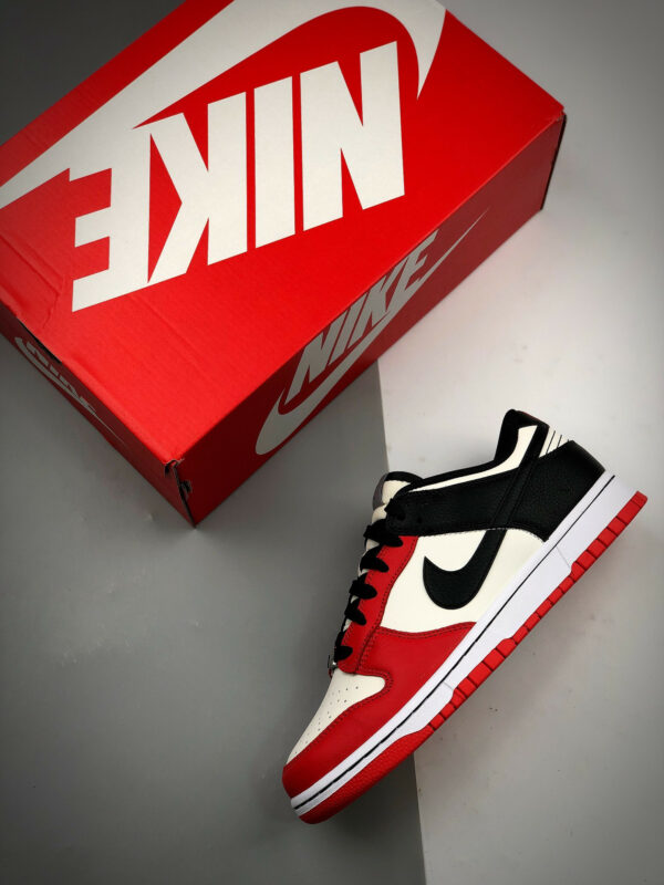 NBA x Nike Dunk Low EMB Chicago Sail Black-Chile Red For Sale