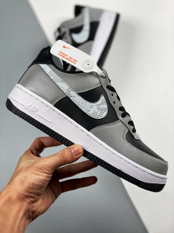 Nike Air Force 1 B 3M Snake Black Silver-White For Sale