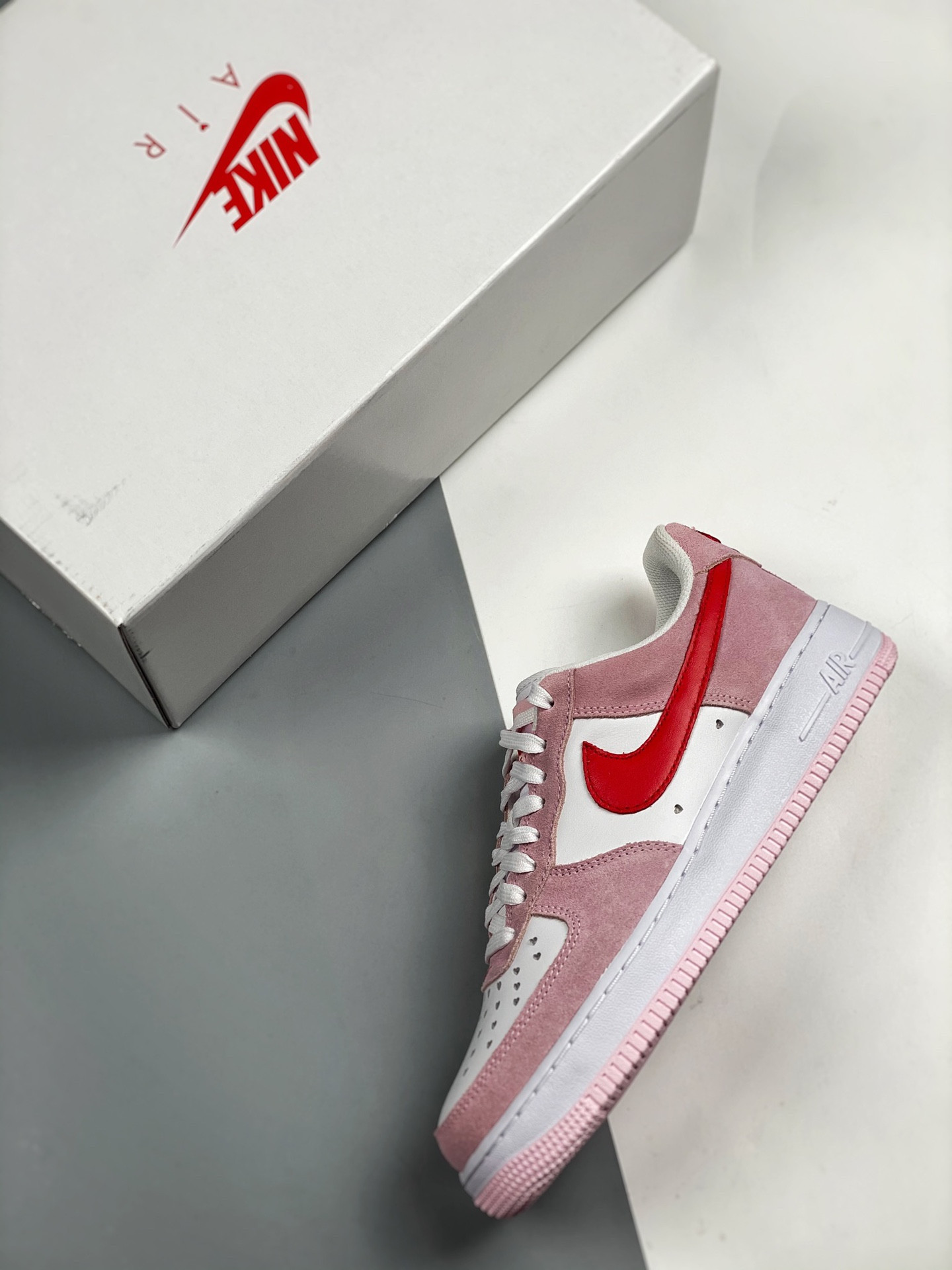 Nike Air Force 1 Love Letter Tulip Pink White University Red For Sale