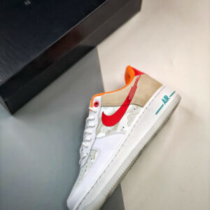 Nike Air Force 1 Low Just Do It White Red Teal FD4205-161 For Sale