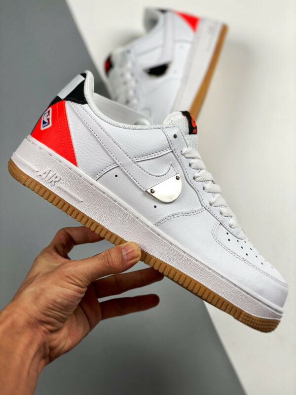 Nike Air Force 1 Low NBA White Bright Crimson-Black