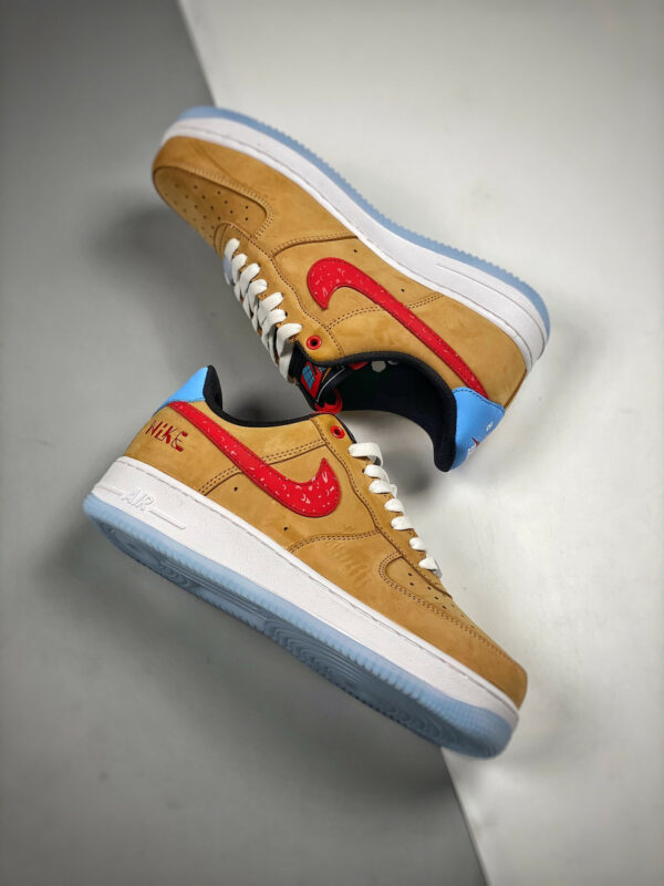 Nike Air Force 1 Low Satellite Tan Red-Blue DQ7628-200 For Sale