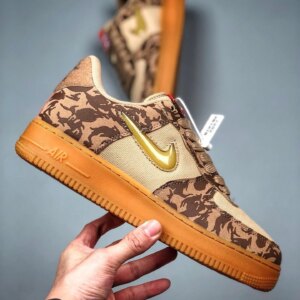 Nike Air Force 1 Low UK Hemp Military Brown-Orange AV2585-200 For Sale