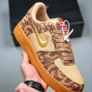 Nike Air Force 1 Low UK Hemp Military Brown-Orange AV2585-200 For Sale