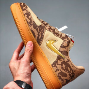 Nike Air Force 1 Low UK Hemp Military Brown-Orange AV2585-200 For Sale