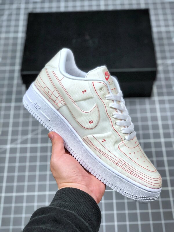 Nike Air Force 1 Low Summit White University Red For Sale