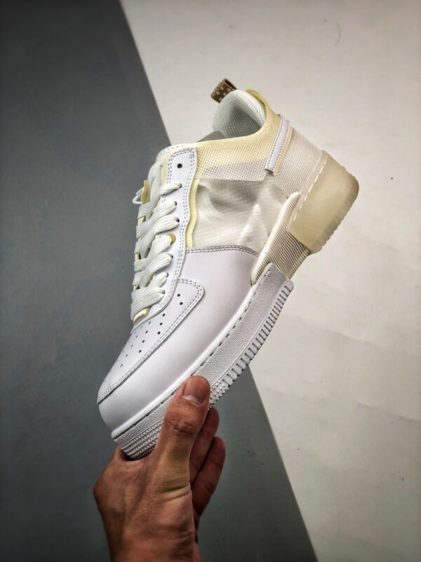 Nike Air Force 1 React White Coconut Milk-LT Iron Ore DH7615-100 For Sale