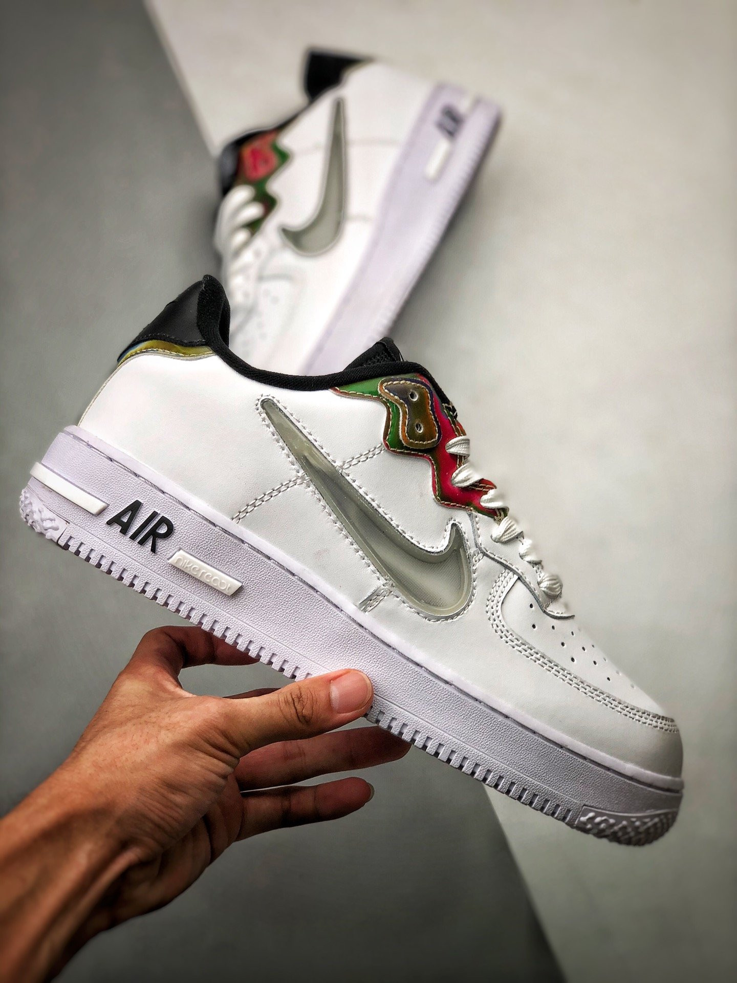 Nike Air Force 1 React White Glow-Black-Multi-Color For Sale