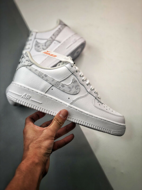 Nike Air Force 1 White Paisley WhiteGrey Fog DJ9942-100 For Sale