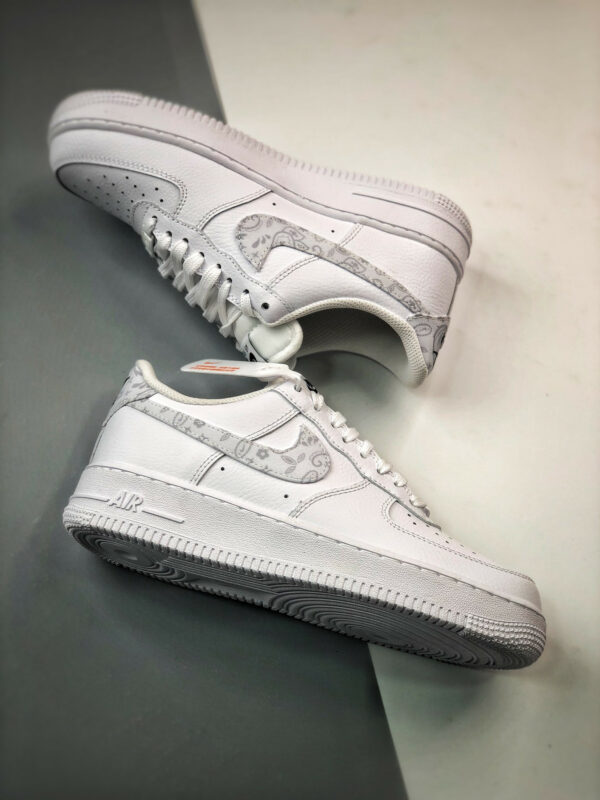 Nike Air Force 1 White Paisley WhiteGrey Fog DJ9942-100 For Sale