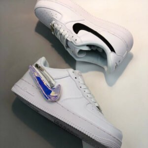 Nike Air Force 1 Zip-On Swoosh Logo White CW6558-100 For Sale