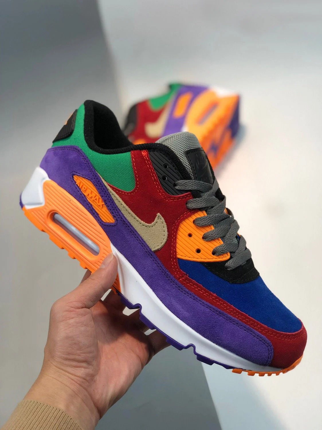 Nike Air Max 90 Viotech University Red Pale Vanilla-Hyper Grape For Sale