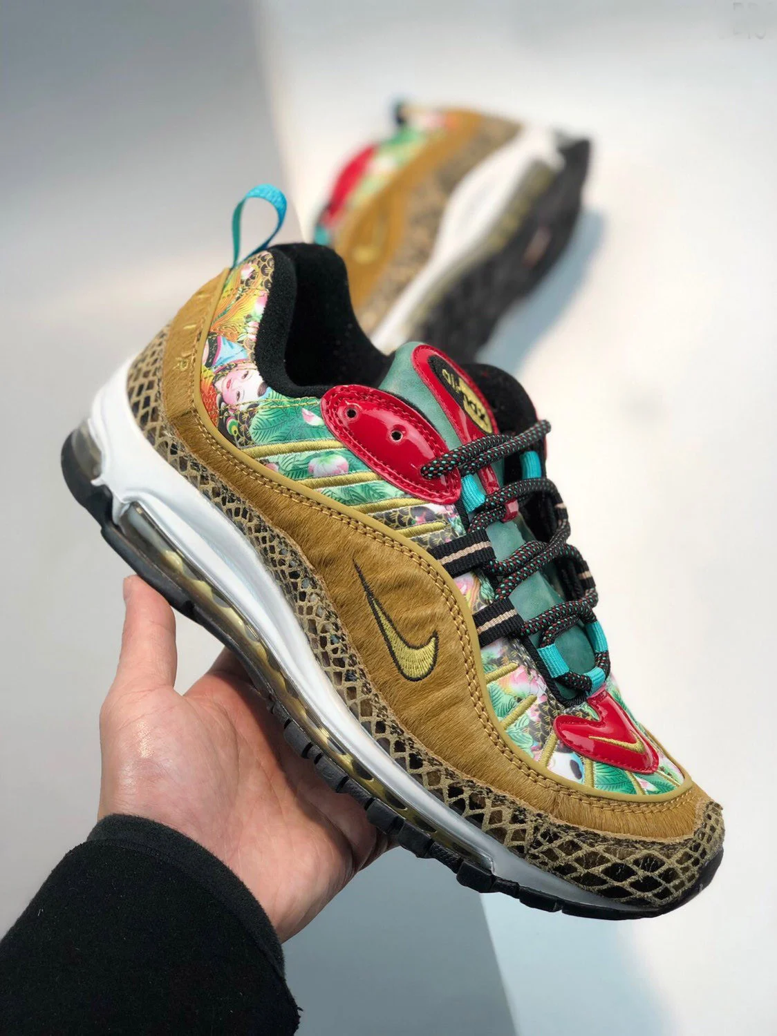 Nike Air Max 98 CNY Multi-Color Metallic Gold-University Red