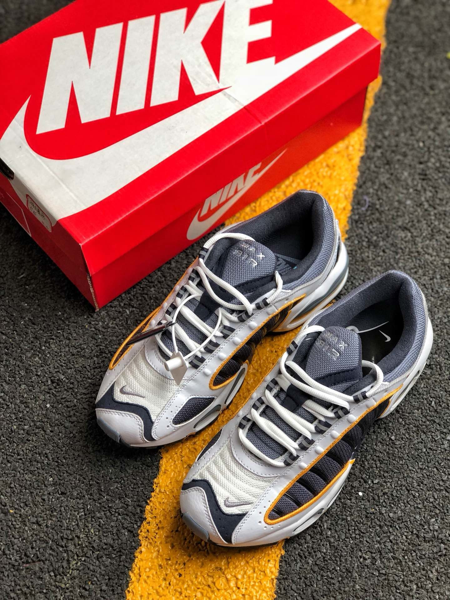 Nike Air Max Tailwind 4 White Navy Grey-Black On Sale