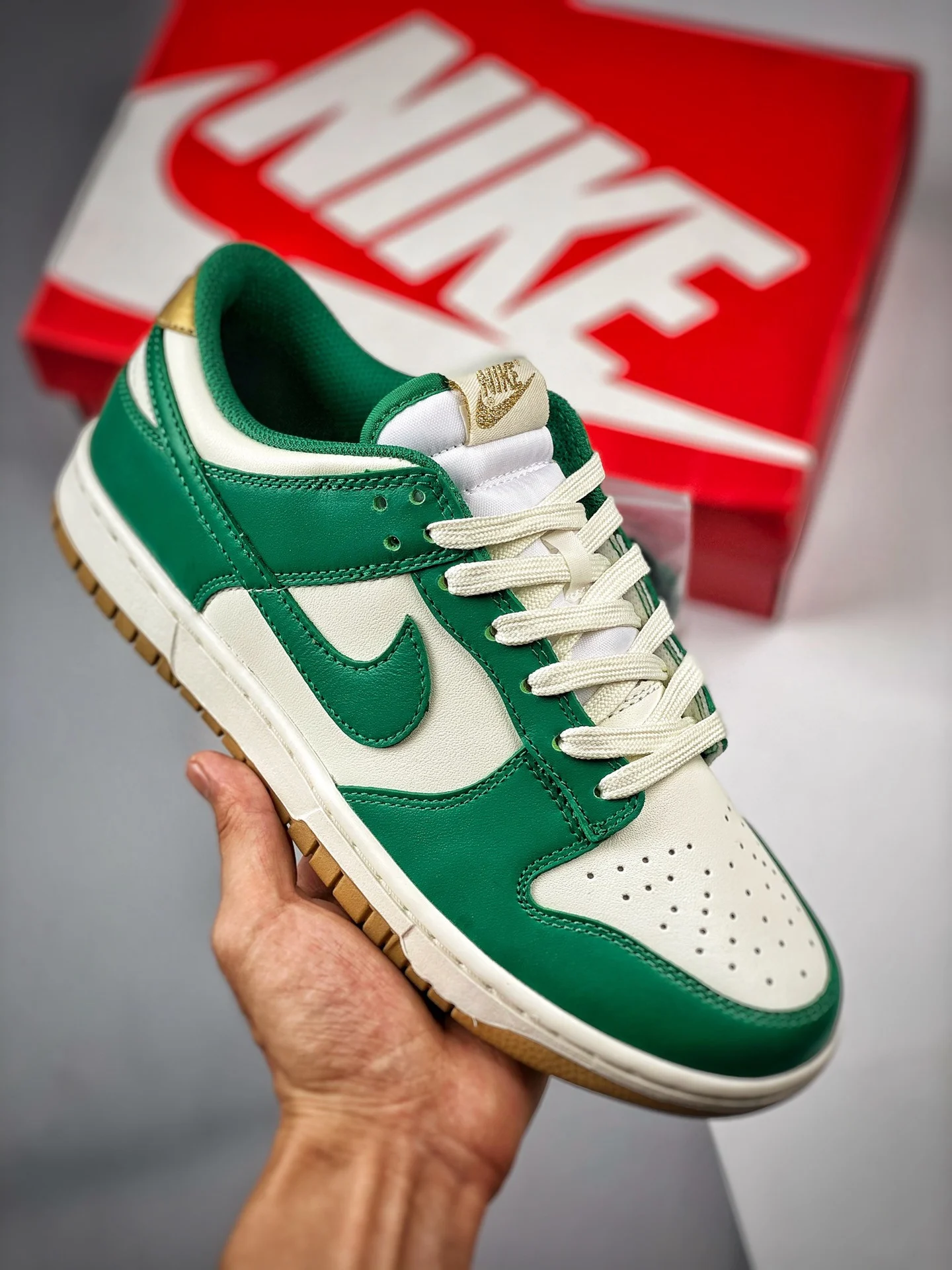 Nike Dunk Low Green White Gold For Sale