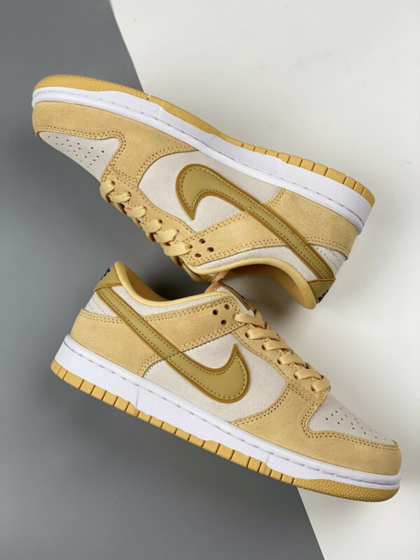 Nike Dunk Low WMNS Gold Suede DV7411-200 For Sale