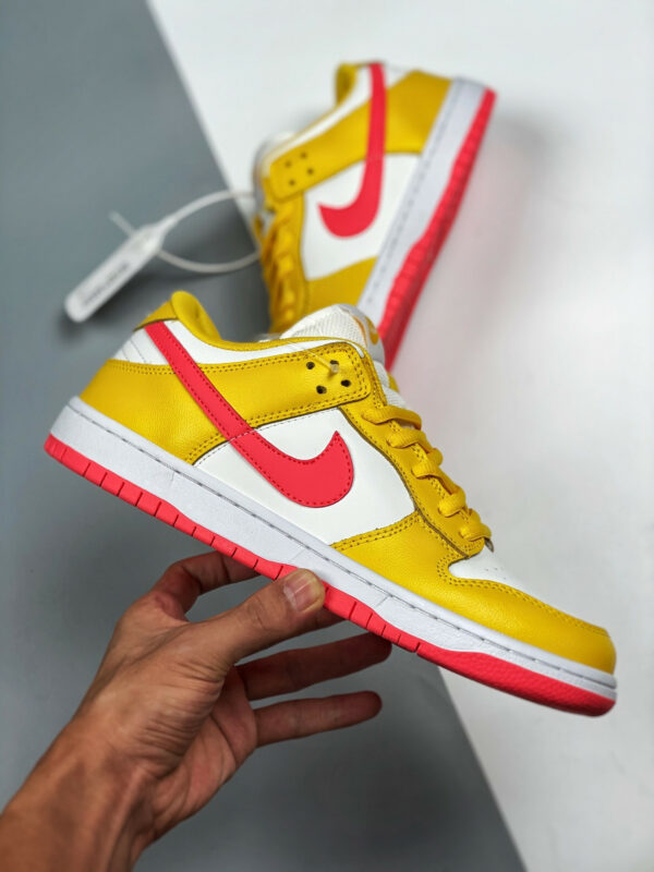 Nike Dunk Low White Yellow-Red For Sale