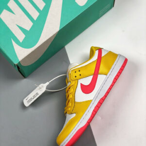 Nike Dunk Low White Yellow-Red For Sale