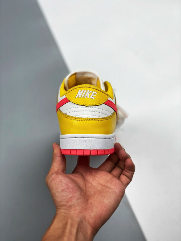 Nike Dunk Low White Yellow-Red For Sale