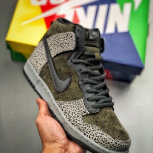 Nike SB Dunk High Borwn Black Cement For Sale