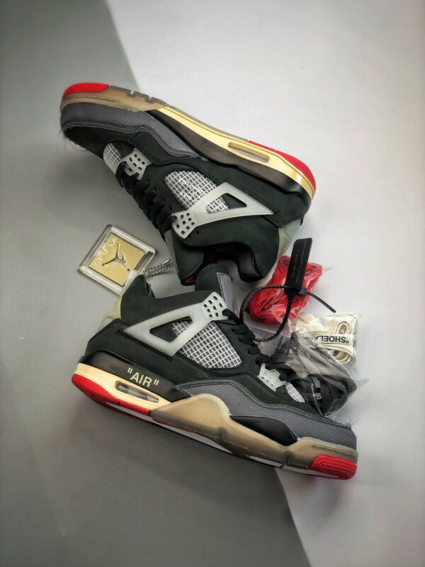 Off-White x Air Jordan 4 Bred For Sale