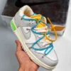 Off-White x Nike Dunk Low 02 of 50 Sail Grey Yellow For Sale