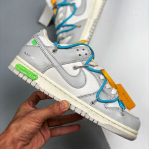 Off-White x Nike Dunk Low 02 of 50 Sail Grey Yellow For Sale