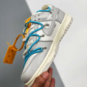 Off-White x Nike Dunk Low 02 of 50 Sail Grey Yellow For Sale