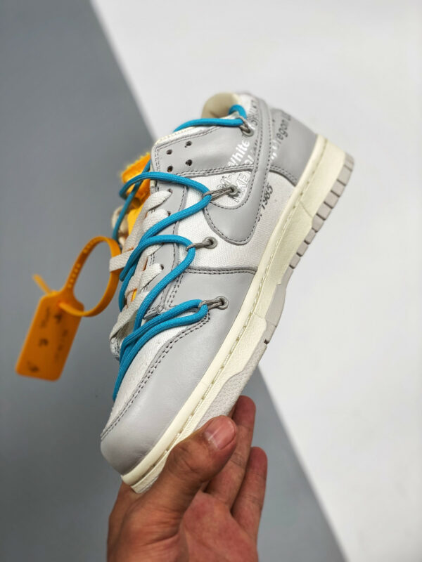 Off-White x Nike Dunk Low 02 of 50 Sail Grey Yellow For Sale