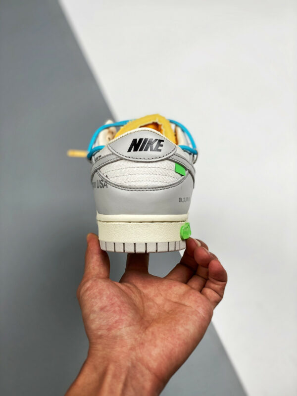 Off-White x Nike Dunk Low 02 of 50 Sail Grey Yellow For Sale