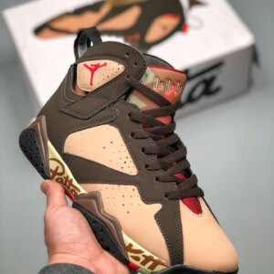 Patta x Air Jordan 7 Shimmer Tough Red-Velvet Brown For Sale