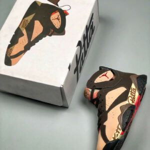 Patta x Air Jordan 7 Shimmer Tough Red-Velvet Brown For Sale