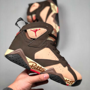 Patta x Air Jordan 7 Shimmer Tough Red-Velvet Brown For Sale