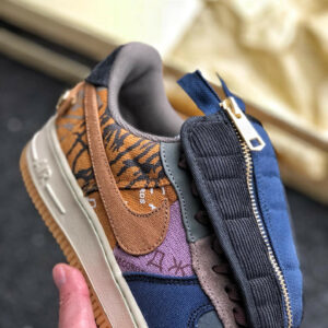 Travis Scott x Nike Air Force 1 Low Multi-Color Muted Bronze-Fossil For Sale