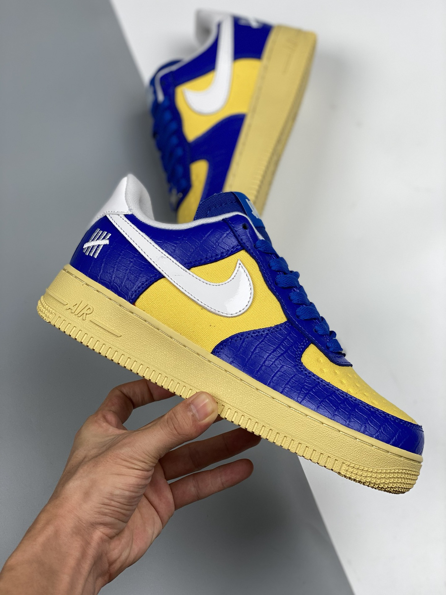 Undefeated x Nike Air Force 1 5 On It Blue Yellow For Sale