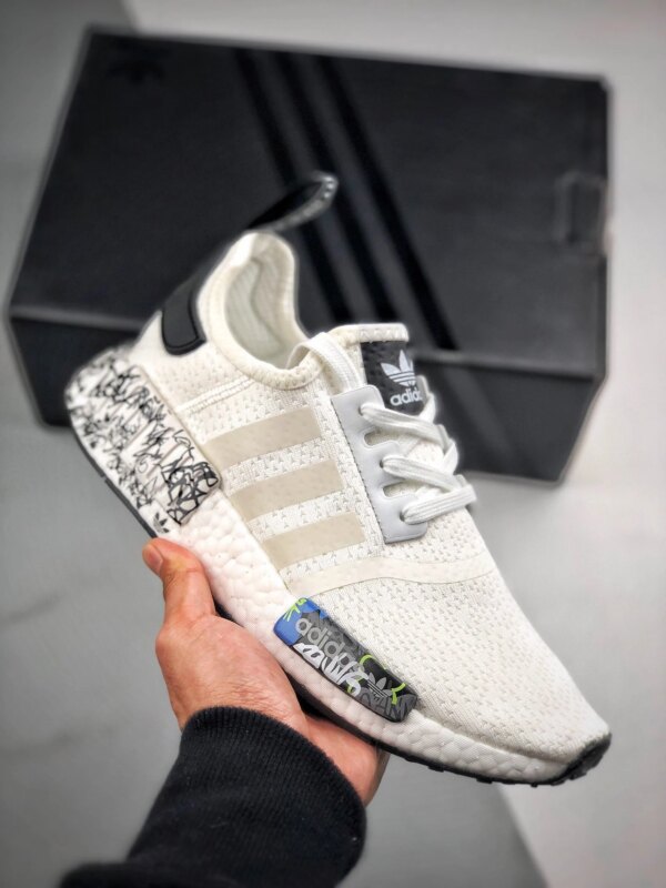 Adidas NMD R1 V2 White Black EG7576 For Sale