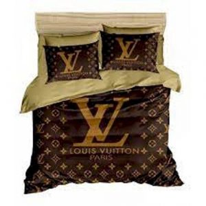 Louis Vuitton Customized Logo Brand Bedding Set Bedroom Bedspread Luxury Home Decor