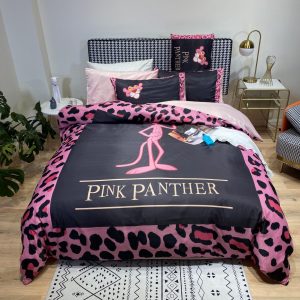 Pink Panther Logo Brand Bedding Set Bedroom Home Decor Bedspread Luxury