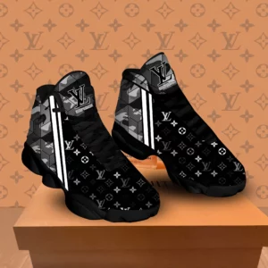 Louis Vuitton Black Air Jordan 13 Sneakers Fashion Trending Shoes Luxury