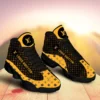 Louis Vuitton Brown Yellow LV Air Jordan 13 Trending Shoes Luxury Sneakers Fashion