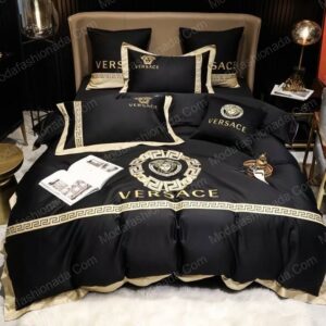 Versace Logo Brand Bedding Set Home Decor Bedroom Luxury Bedspread